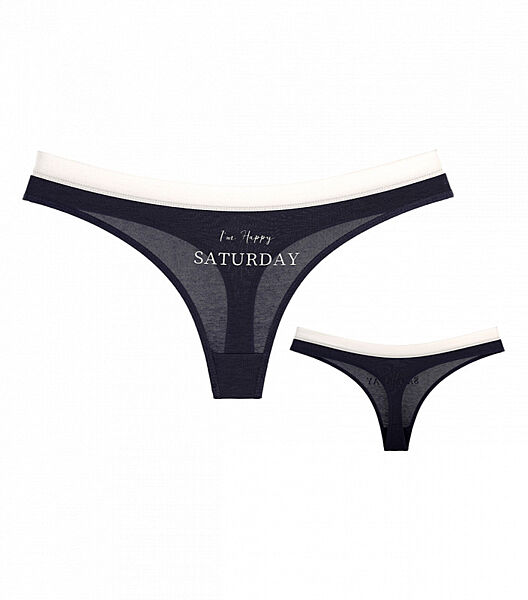 Жіночі стрінги з принтом Saturday