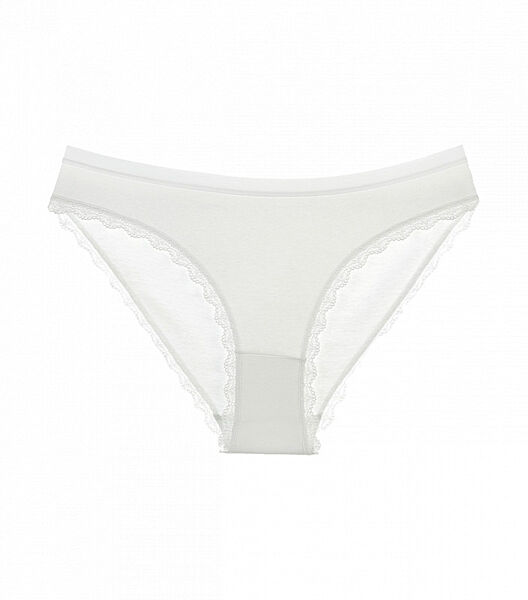 Ажурні білі жіночі трусики низька посадка