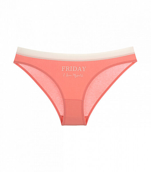 Однотонні жіночі трусики з принтом