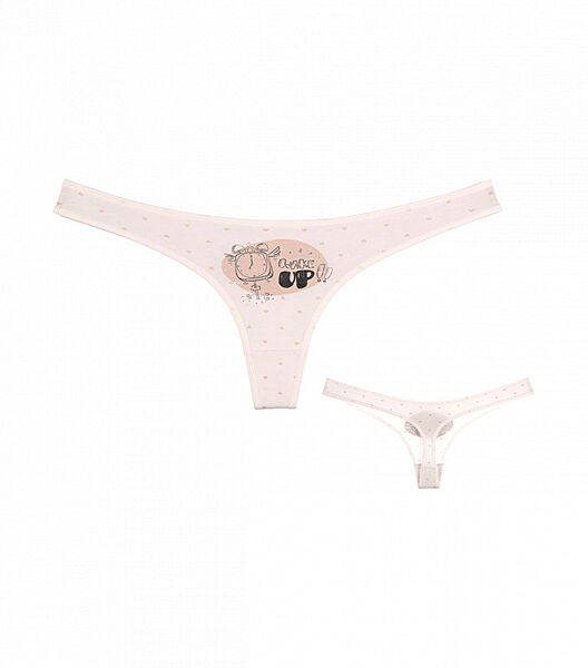 Жіночі стрінги з принтом Годинник