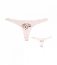 Жіночі стрінги з принтом Годинник