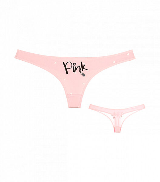 Жіночі стрінги з принтом Pink