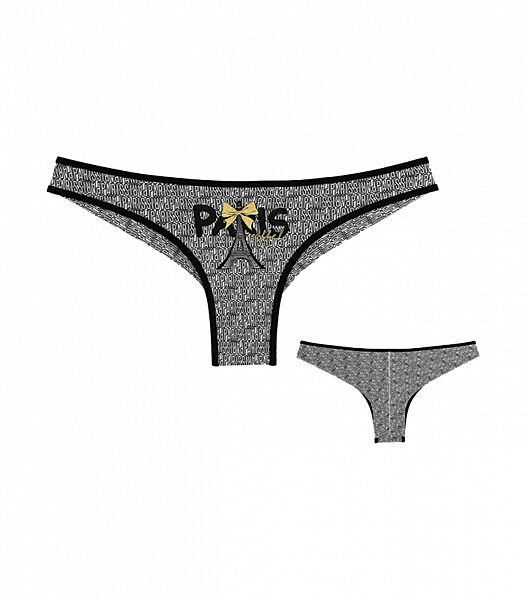 Трусики бразиліана з принтом Paris