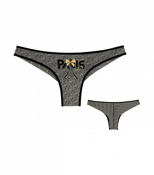 Трусики бразиліана з принтом Paris