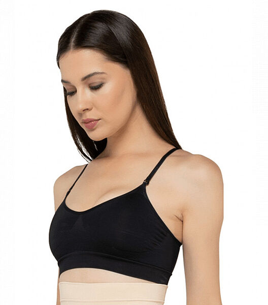 Утягуючий м&acuteякий топ на тонких бретельках