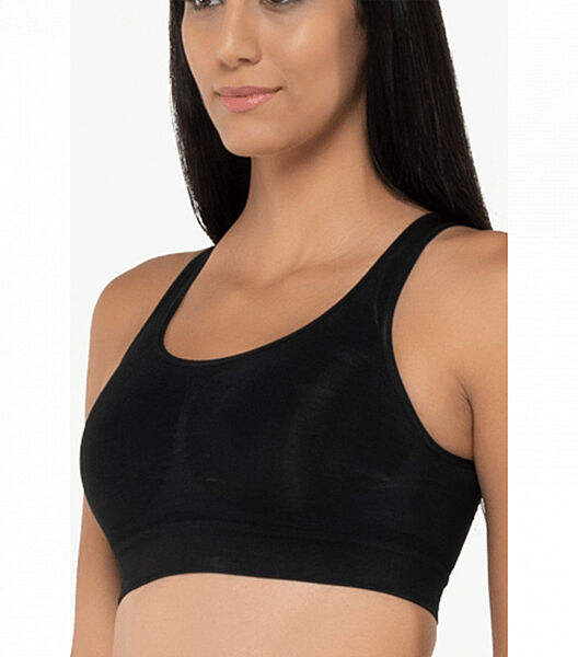 Утягуючий м&acuteякий топ на широких бретельках