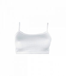 Білий топ на тонких бретельках