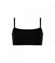 Чорний топ на тонких бретельках