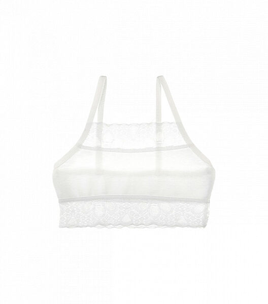 Ажурний білий топ