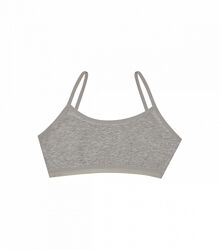 Сірий топ на тонких бретельках