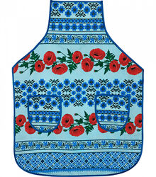 Фартух льняний Маки