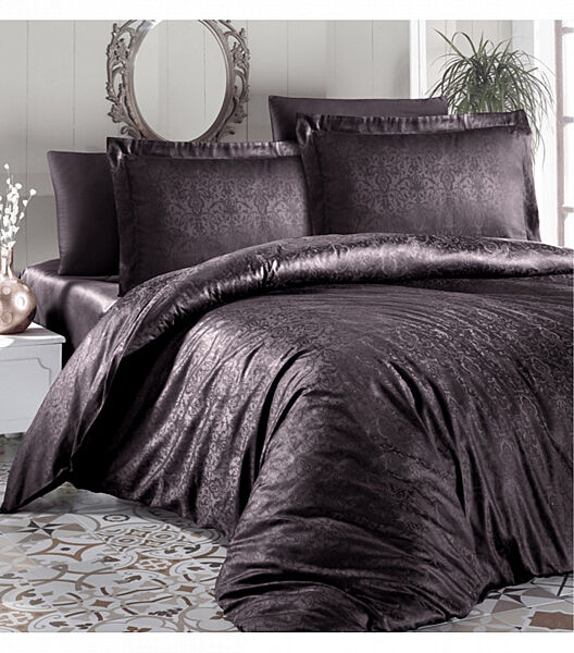 Комплект постільної білизни Jacquard Satin Dark Series First Choice