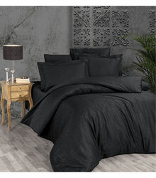 Комплект постільної білизни Jacquard Satin Dark Series First Choice