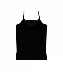 Чорна жіноча майка на тонкихбретельках