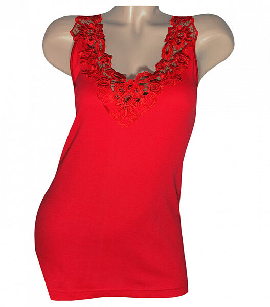 Ажурна майка на широких бретельках