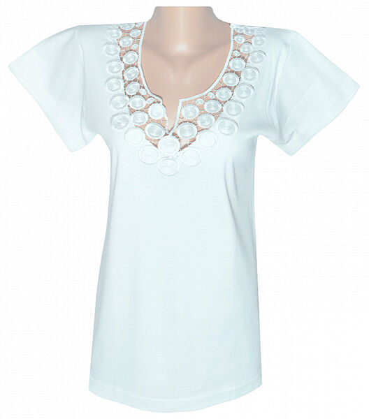 Мереживна футболка жіноча