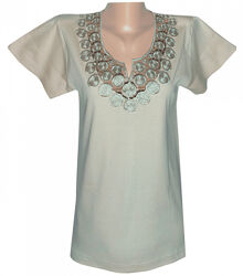 Мереживна футболка жіноча