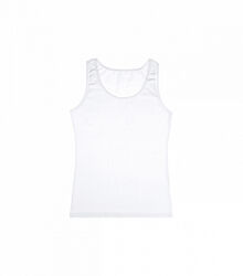 Біла майка жіноча на широкихбретельках