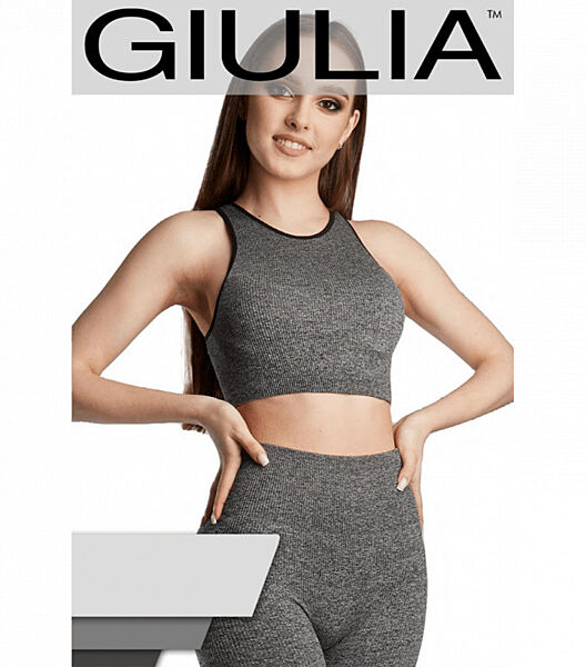 Спортивний безшовний топ з м´якої мікрофібри MELANGE