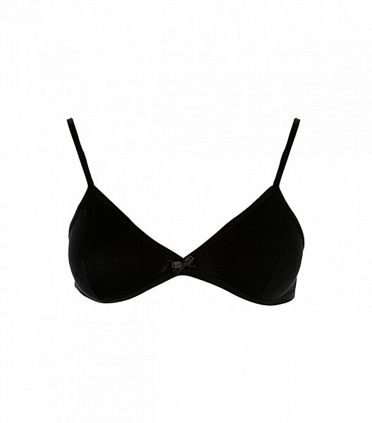 Бюстгальтер на тонких бретельках з трикутними чашечками.