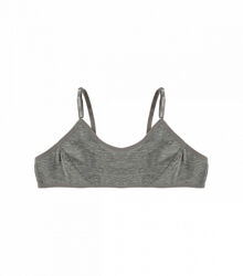 Сірий тканинний топ