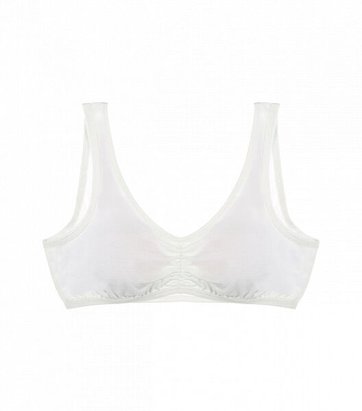 Білий бюстгальтер топ на широких бретелях