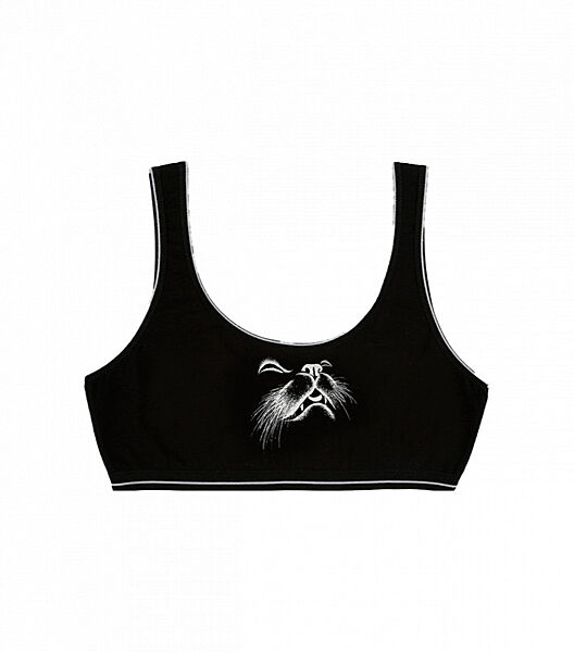 Чорний топ з принтом