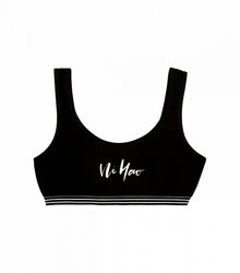 Підлітковий чорний топ на широких бретельках