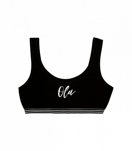 Підлітковий чорний  топ на широких бретельках