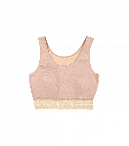 Мережевний бежевий топ