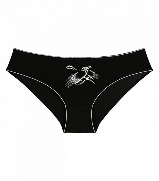 Чорні підліткові труси з принтом для дівчинки