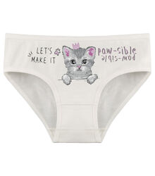 Дитячі сліпи для дівчинки з принтом Кошеня