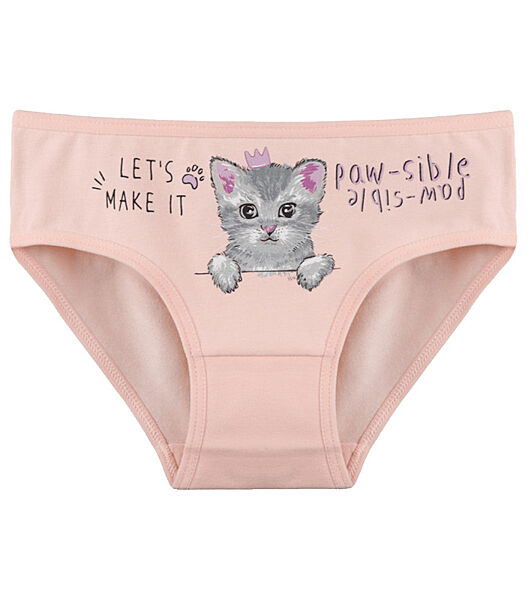 Дитячі сліпи для дівчинки з принтом Кошеня