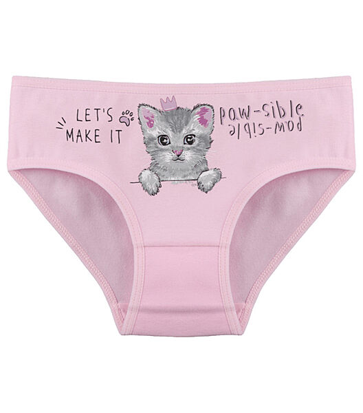 Дитячі сліпи для дівчинки з принтом Кошеня