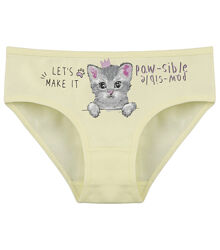 Дитячі сліпи для дівчинки з принтом Кошеня