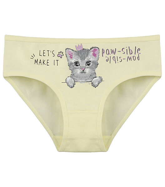 Дитячі сліпи для дівчинки з принтом Кошеня