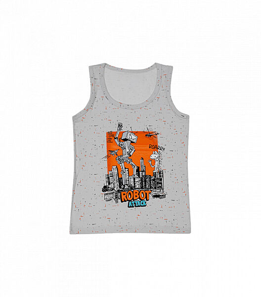 Майка з принтом робот для хлопчика
