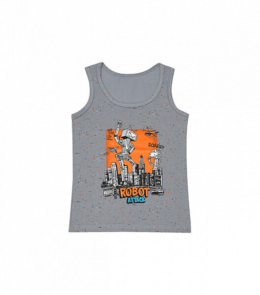 Майка з принтом робот для хлопчика
