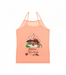 Майка для дівчаток з принтом натонкихбретелях