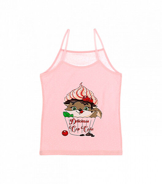 Майка для дівчаток з принтом натонкихбретелях