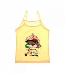 Майка для дівчаток з принтом натонкихбретелях