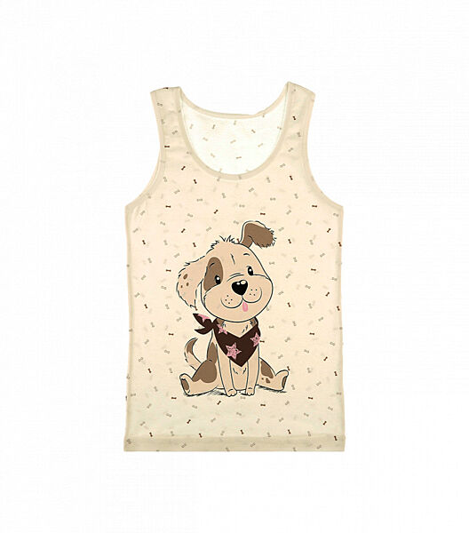 Дитяча майка на широкихбретелях змалюнком песика