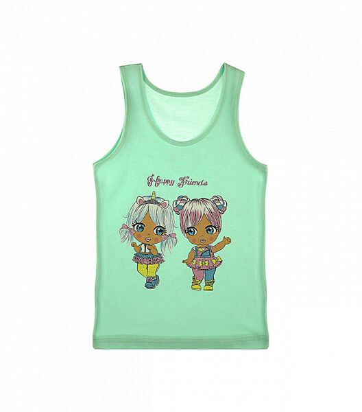 Майка на широкихбретелях зпринтом