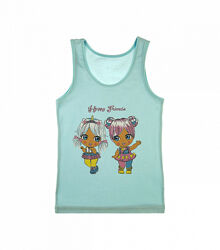 Майка на широкихбретелях зпринтом