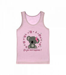 Майка на широкихбретелях змалюнком для дівчаток