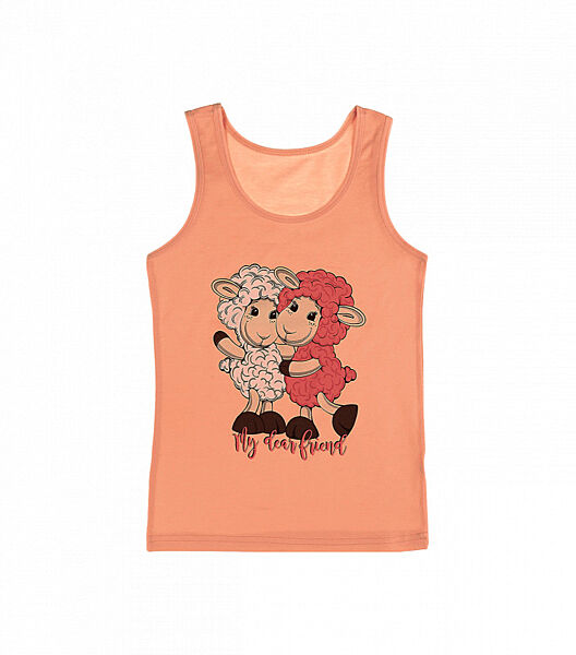 Дитяча майка на широкихбретелях змалюнком овечки