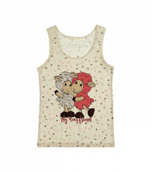 Дитяча майка на широкихбретелях змалюнком овечки