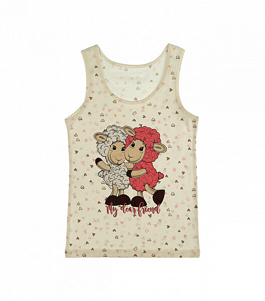 Дитяча майка на широкихбретелях змалюнком овечки