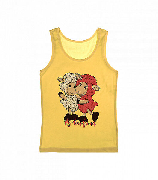 Дитяча майка на широкихбретелях змалюнком овечки