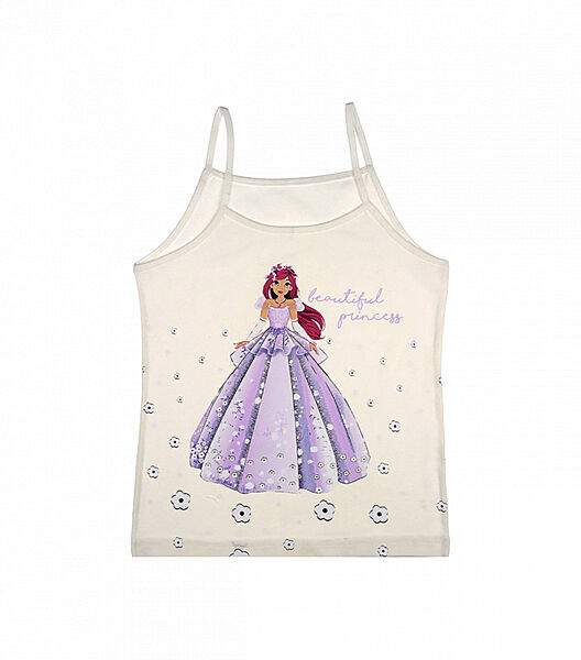 Дитяча майка натонкихбретелях змалюнком принцеса